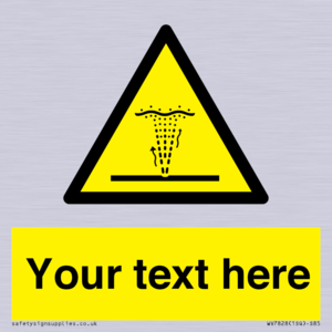 Custom warning geyser water jet